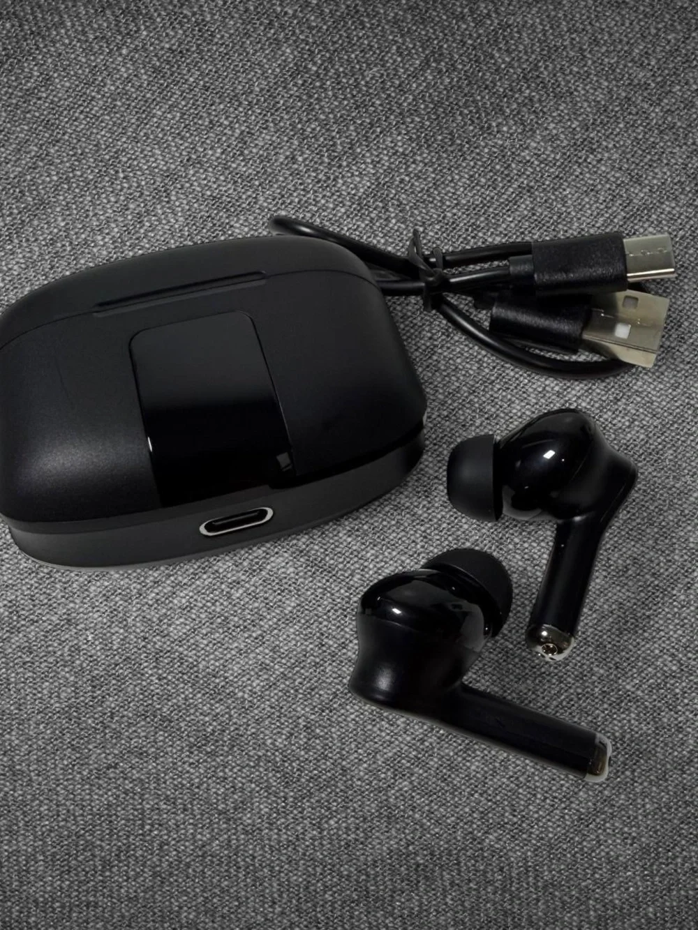 M48 Pro True Wireless Stereo Earbuds Bluetooth 5.3 Charging Case Black